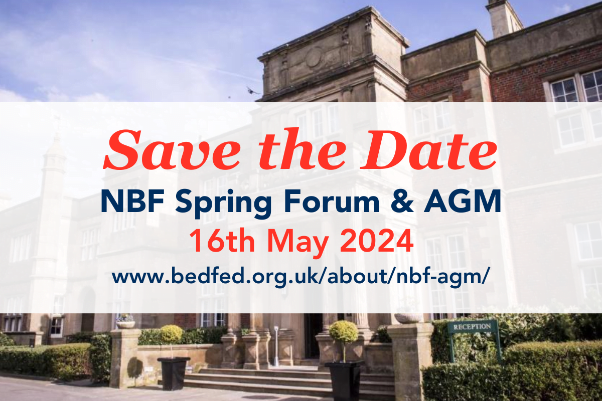 Save the date NBF Spring Forum AGM 16th May 2024 The