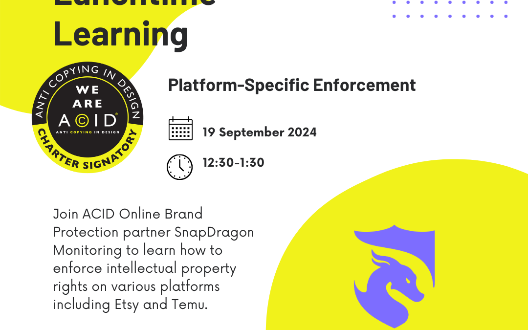 19th September – ACID Webinar on Platform-Specific Enforcement – Protect Your Brand Across Online Platforms